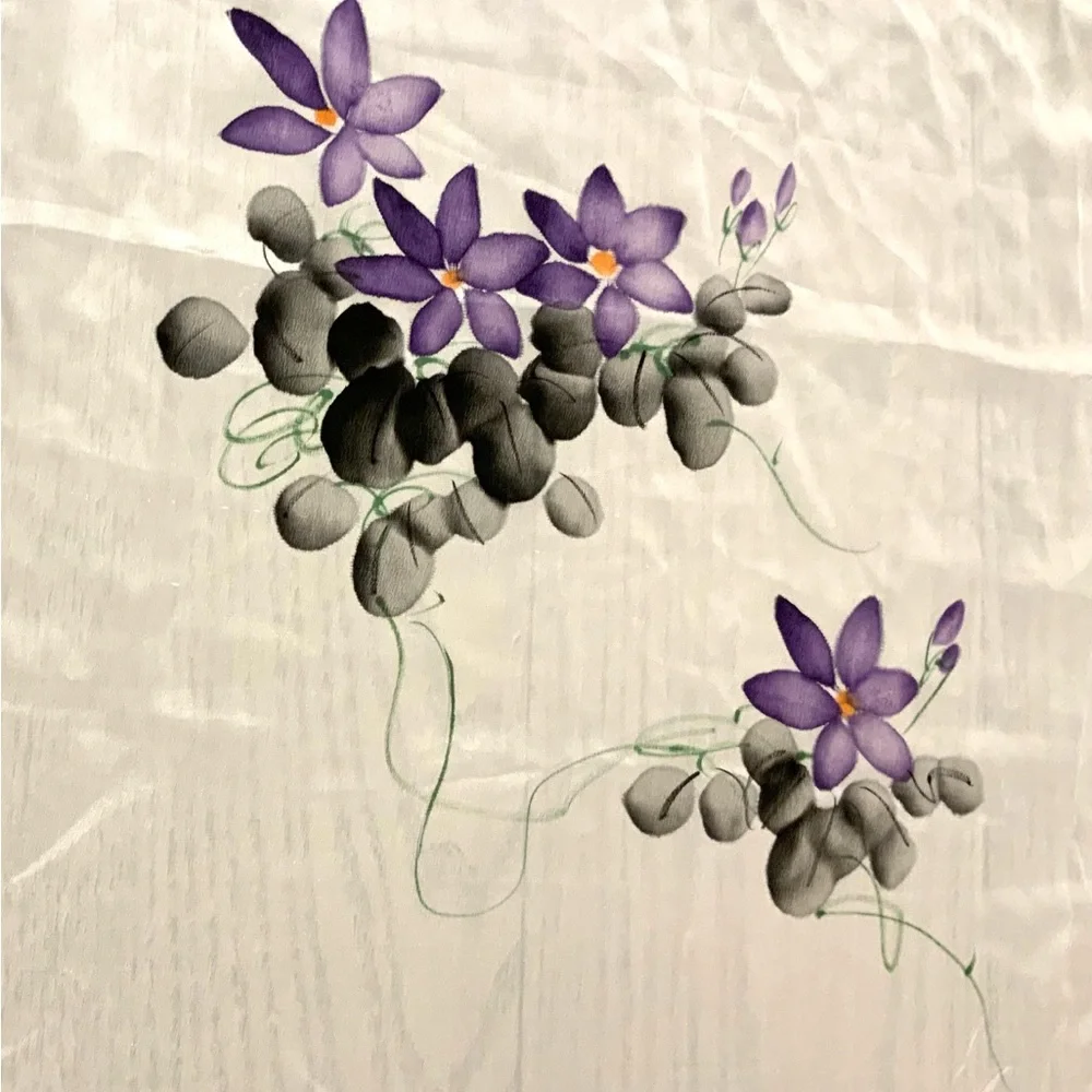 Vintage 100% Silk Large Square Scarf - Picture 6 of 6